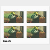 Vintage Lebensmittel, Winterquasch, Kürbis und Äpf Rechteckiger Aufkleber (Blatt)