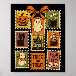 Vintage Leckerei Trick oder Shirt Niedlich Retro H Poster