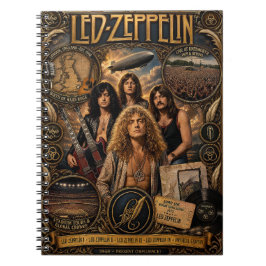 Vintage Led Zeppelin Tribut Spiralblock - Notizblock