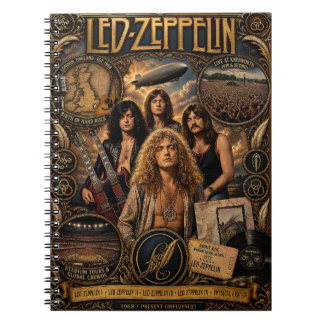 Vintage Led Zeppelin Tribut Spiralblock - Notizblock