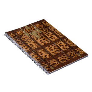 Vintage-Leder-Tribal-Jaguar-Tierdruck Notizblock