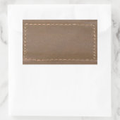 Vintage LEDERAUSSICHT AUSdrucken: Vorlage Rechteckiger Aufkleber (Tasche)