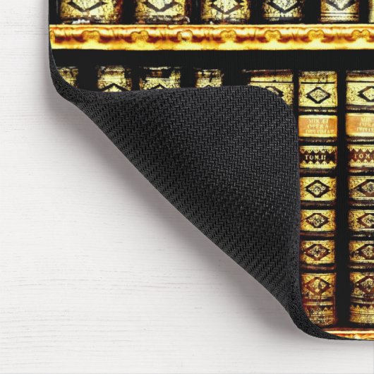 Vintage Lederbücher Muster Mousepad (Ecke)