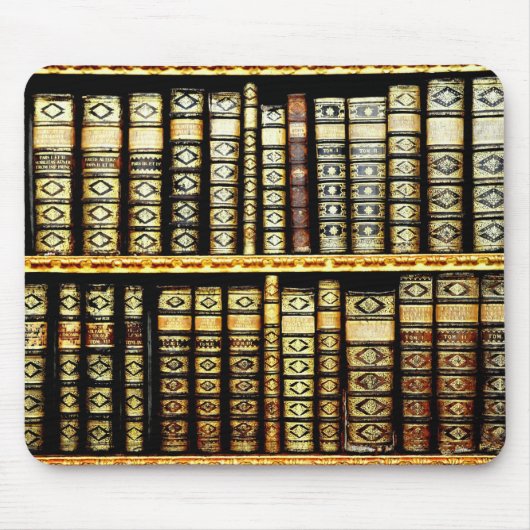 Vintage Lederbücher Muster Mousepad (Vorne)