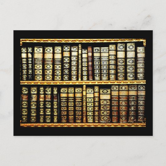 Vintage Lederbücher Muster Postkarte (Vorderseite)