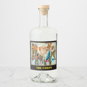 Vintage-Lederhals-Liquor-Etiketten Alkoholflaschenetikett