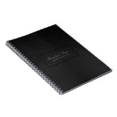 Vintage Ledertextur aus schwarzem Imitat Notizblock (Rechte Seite)