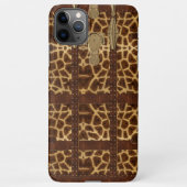 Vintage Ledertribal Giraffe Tierwerbung iPhone Hülle (Rückseite)