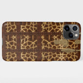 Vintage Ledertribal Giraffe Tierwerbung iPhone Hülle (Rückseite (Horizontal))