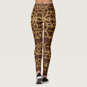 Vintage Ledertribal Giraffe Tierwerbung Leggings (Rückseite)