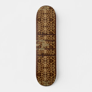 Vintage Ledertribal Giraffe Tierwerbung Skateboard