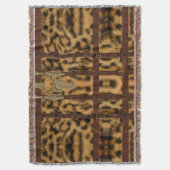 Vintage Ledertribal Leopard Tierwerbung Decke (Vorderseite Vertikal)