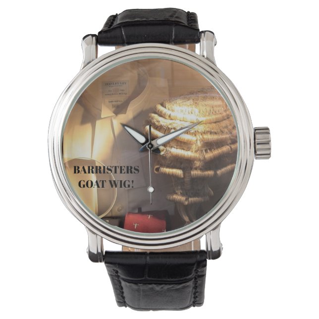 Vintage Lederuhr Armbanduhr (Vorderseite)