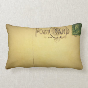 Vintage leere Postkarte - Kissen