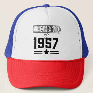 Vintage-Legende des T-Shirts von 1957 Truckerkappe