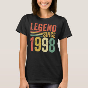 Vintage Legende Seit 1998 24. Geburtstag Retro Män T-Shirt