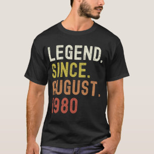 Vintage Legende seit August 1980 T-Shirt