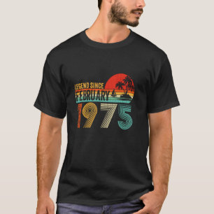 Vintage Legende Seit Februar 1975 Retro 50. Birt T-Shirt