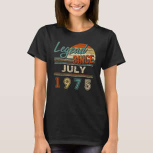 Vintage Legende seit Juli 1975 47 Jahre alt Birthd T-Shirt