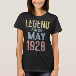 Vintage Legende Seit Mai 1928 Sonntag B Tag T-Shirt