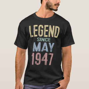 Vintage Legende Seit Mai 1947 Sonntag B Tag T-Shirt