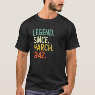 Vintage Legende Seit März 1942 80. Geburtstag Funn T-Shirt
