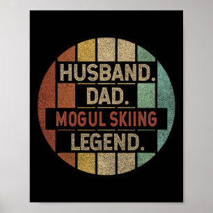 Vintage Legende Skifahren Mogul Husnd Dad Poster