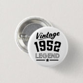 Vintage Legende von 1952 Button (Vorne & Hinten)