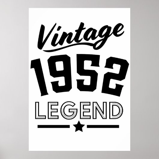 Vintage Legende von 1952 Poster (Vorne)