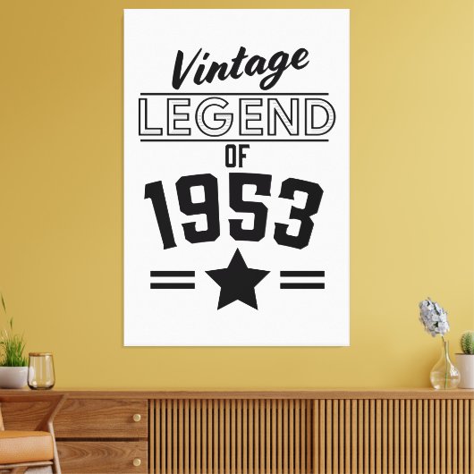 Vintage Legende von 1953 Leinwanddruck (Insitu (Wohnzimmer))