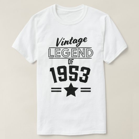 Vintage Legende von 1953 T-Shirt (Design vorne)