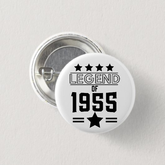 Vintage Legende von 1955 Button (Vorne & Hinten)