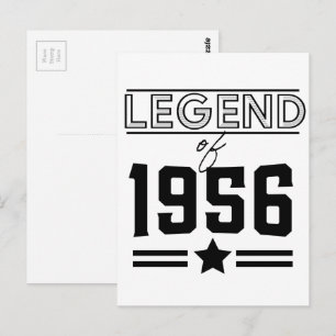 Vintage Legende von 1956 Postkarte