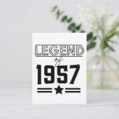 Vintage Legende von 1957 Postkarte (Stehend Vorderseite)
