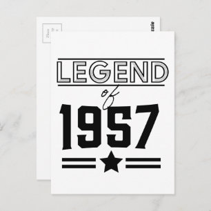 Vintage Legende von 1957 Postkarte
