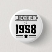 Vintage Legende von 1958 Button (Vorderseite)