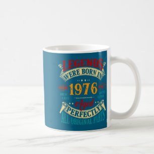 Vintage-Legenden, geboren 1976, Grafik zum 50. Geb Kaffeetasse