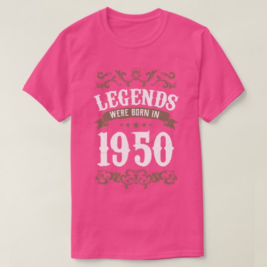 Vintage Legenden wurden 1950 Geboren T-Shirt (Design vorne)