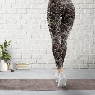 Vintage Leggings aus schwarzem Marmor