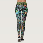 Vintage Leggings von Boho gesteinigtes Glasmuster (Rückseite)