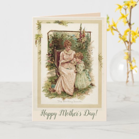 Vintage Lehre am Muttertag Karte (Gelbe Blume)