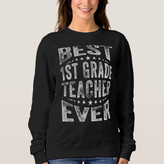 Vintage Lehrer der ersten Klasse Sweatshirt (Vorderseite)