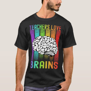 Vintage-Lehrer lieben Gehirne Lehrer Halloween-Kos T-Shirt