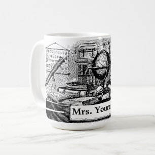 Vintage-Lehrer-Vorlage für alte Schule Kaffeetasse