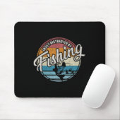 Vintage Leicht Ablenkbar Durch Angeln  Mousepad (Mit Mouse)