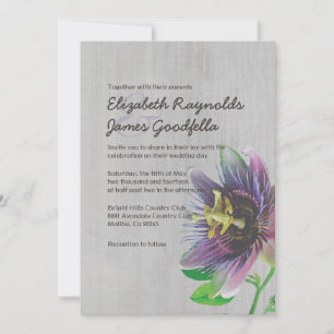 Vintage Leidenschaft Blume Hochzeitseinladungen Einladung