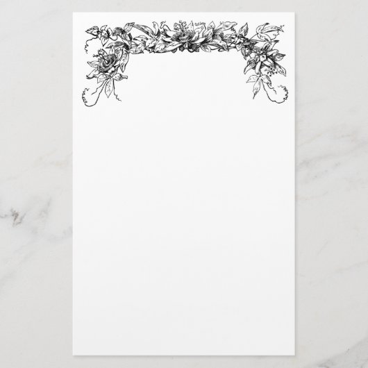 Vintage Leidenschaft Blume Stationery Briefpapier (Vorderseite)