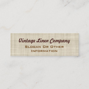 Vintage Leinengeschäfts-Karten Mini Visitenkarte