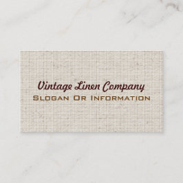 Vintage Leinengewebe-Geschäfts-Karten Visitenkarte