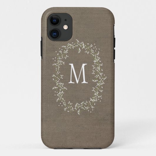 Vintage Leinwand-Blumenmonogramm Case-Mate iPhone Hülle (Rückseite)